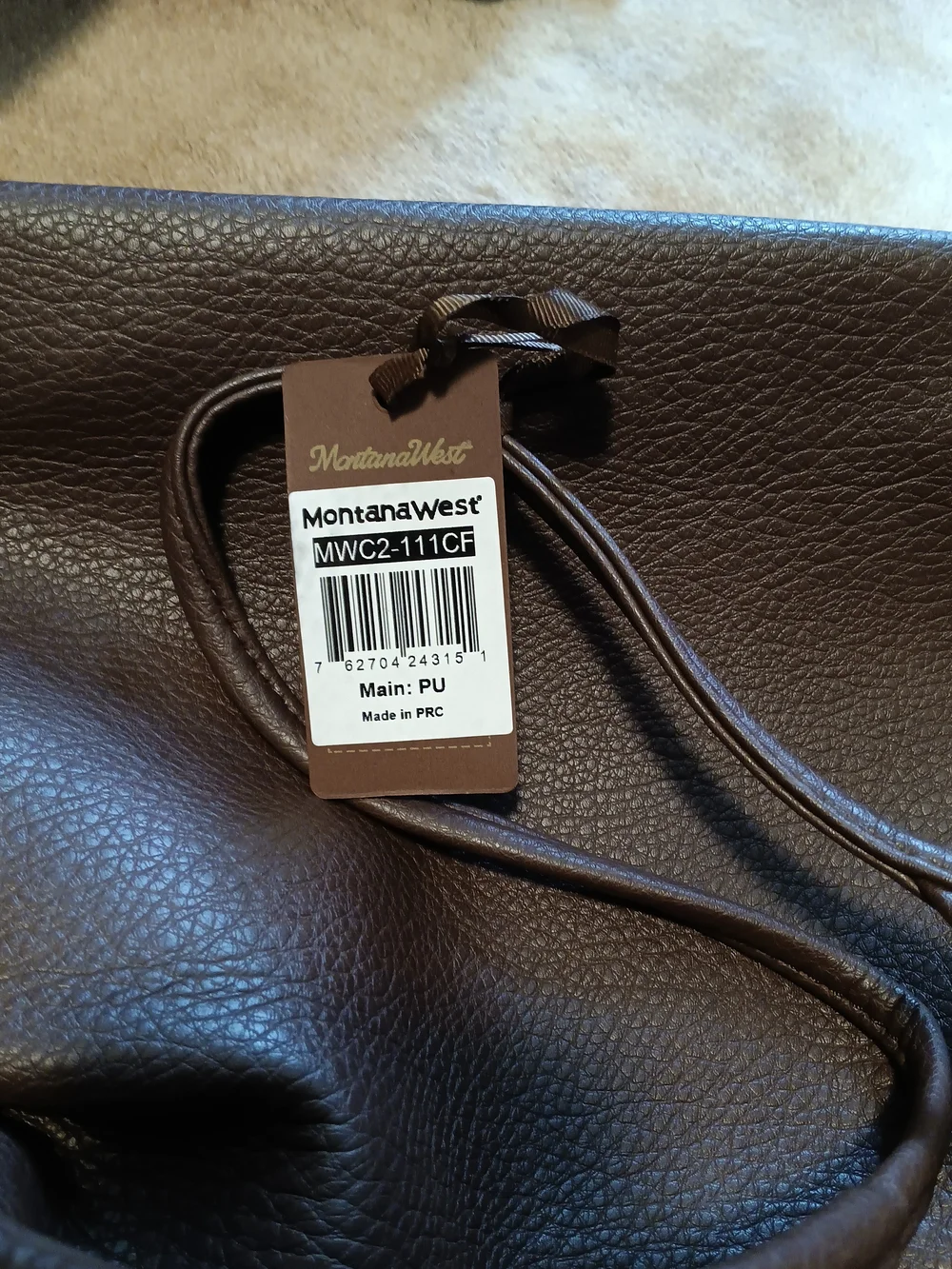 Montana West Brown Pebbled Hobo Shoulder Bag